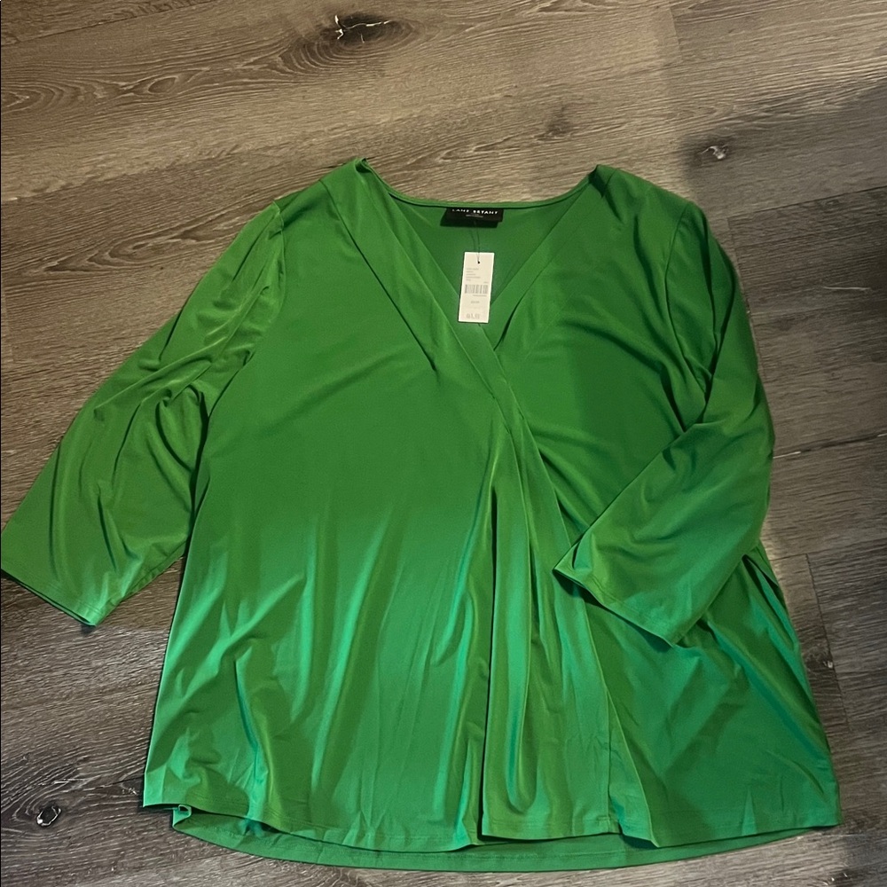 Lane Bryant Vibrant Green Blouse